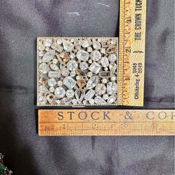 Vintage 1950s Marhill Diamanté Rhinestone Powder Compact - Picture 10 of 10